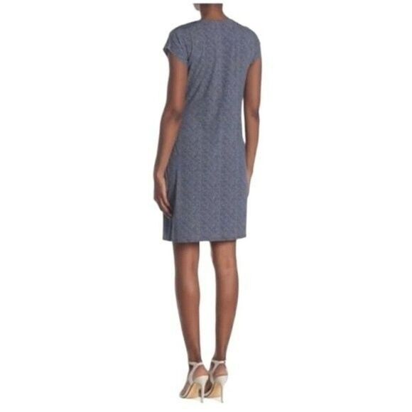 H by Halston Gray Casablanca Classic Short Sleeves Draped Dress size 6 - Picture 4 of 10